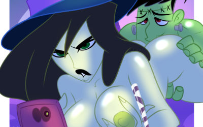 Kim vs Dracula Halloween mood 2022 pin up 02